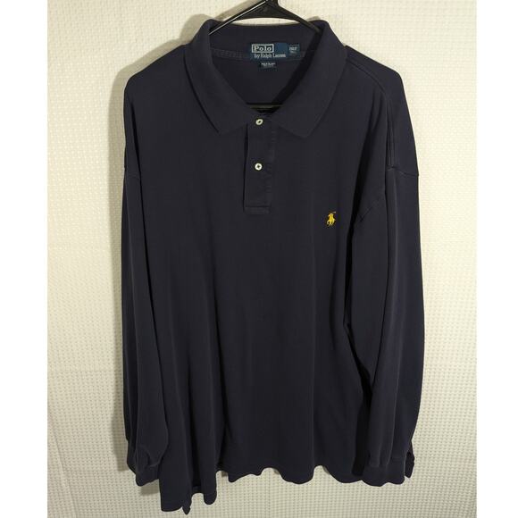 Polo Ralph Lauren Other - Polo Ralph Lauren 2XLT Long Sleeve Polo Shirt Men's Navy Blue Cotton Classic Fit
